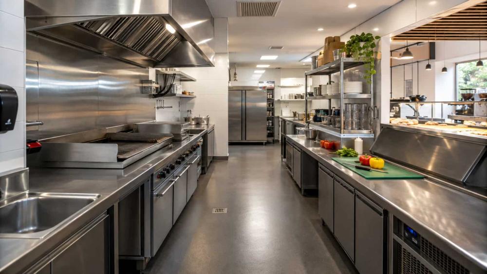 Commercial cafe kitchen